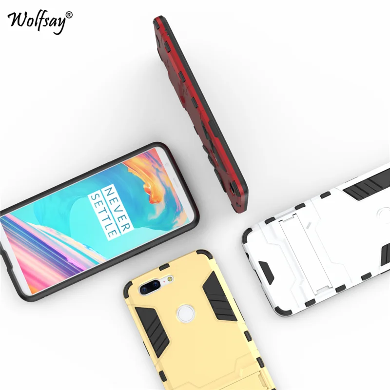 Wolfsay защитный чехол Oneplus 5T One Plus A5010 ударопрочный робот ПК + Силиконовый для