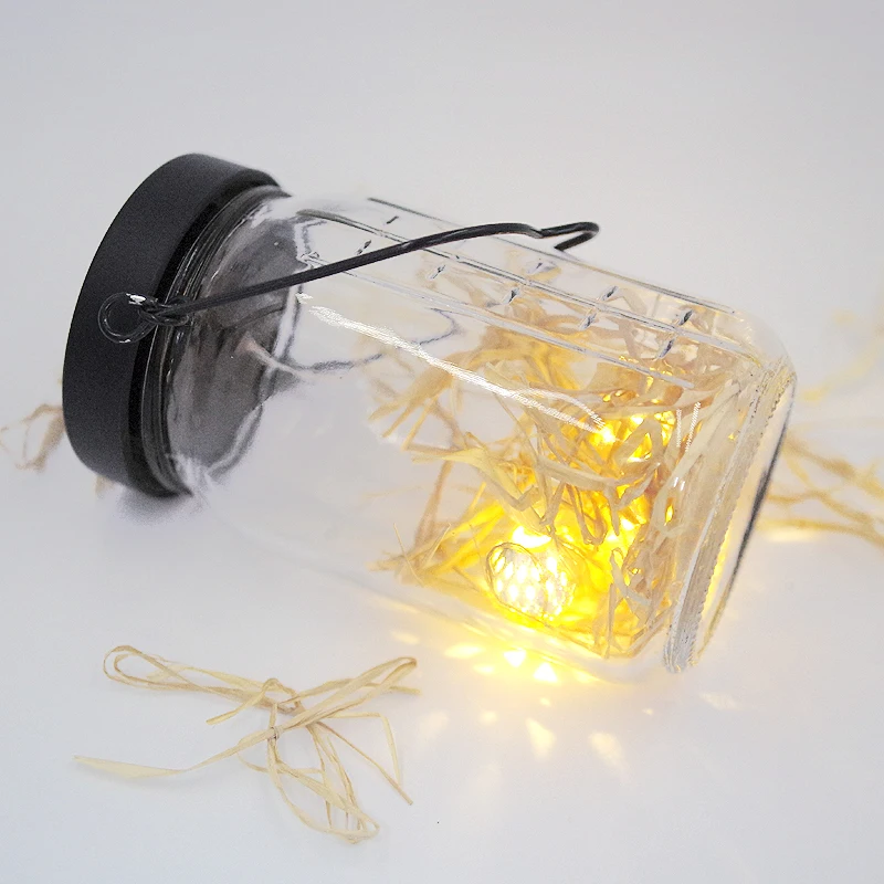Nicro Glass Solar energy LED Decorative Bottle Lights Cork Shaped Starry String Lights Bottle DIY Party Size 17*9cm With Box