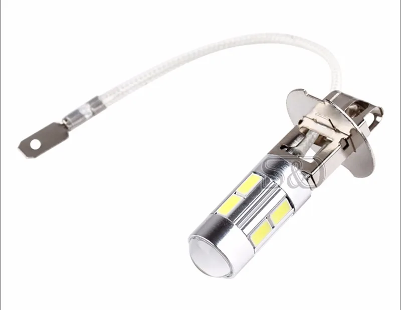 2 шт. H3 10 SMD светодиодный светильник лампы для автомобиля противотуманный светильник s фары для вождения авто светодиодный светильник автомобильный светильник источник парковки 12 В Янтарный Белый