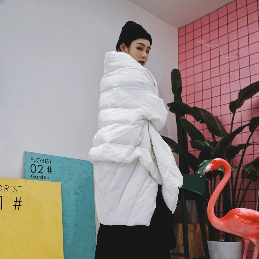 Billige 2019 alle Sterne gleiche mantel stil frauen 90% weiß unten jacke lose design und plus größe outwear warme parkas weiche kragen