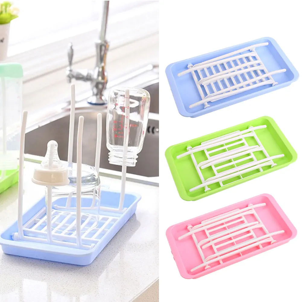 

Baby Bottle Rack Bottle Drying Rack Bottle Shelf 3 Colors Plastic Organization Child Care Shelf Useful Toddler Fast Drying
