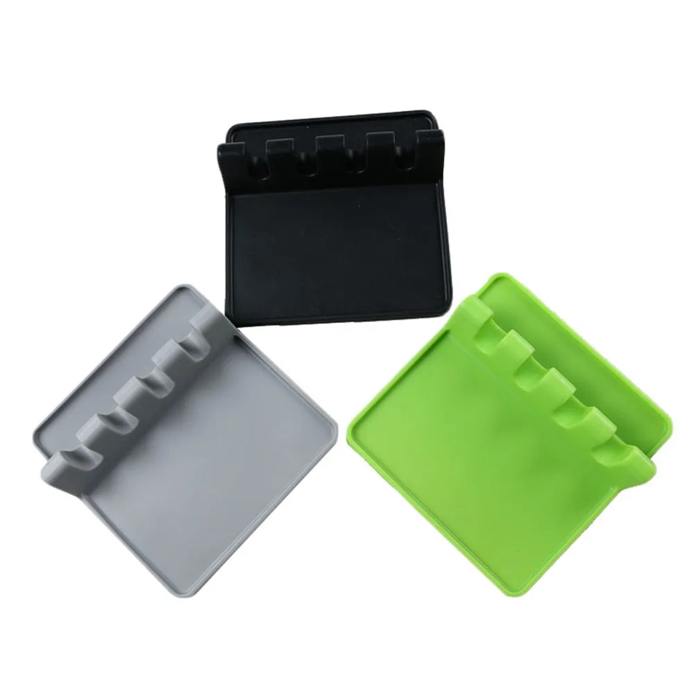 Silicone Chopstick Spoon Rests Kitchen Utensil Ladle Fork Spatula Mat