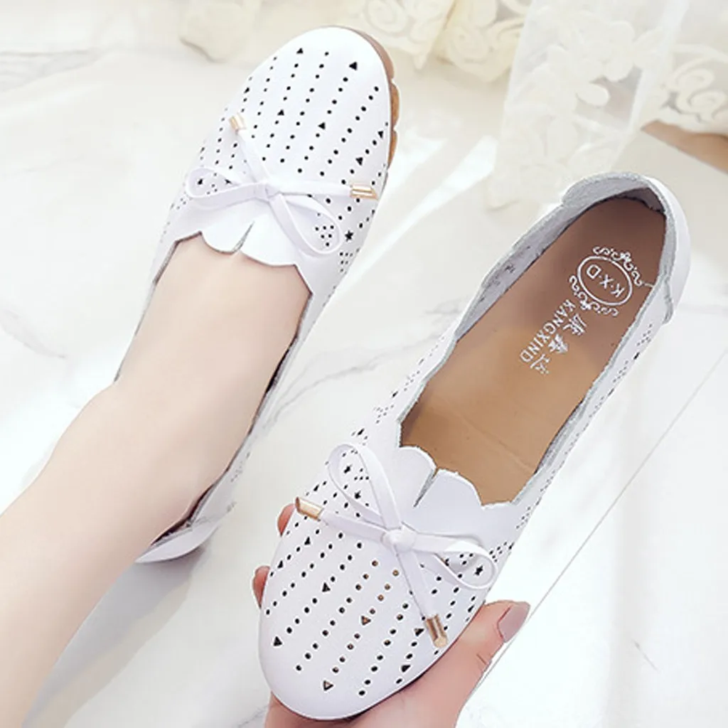 

Fashion Casual Flat sandals Women's Fashion Butterfly-knot Summer Sandals Soft Bottom Beach Hollow breathable Hole Shoes#G4