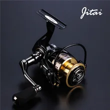 JITAI спиннинговые Катушки из аллюминевого сплава для ловли карпа 11+ 1BB 5,2: 1 рыболовные колеса с мягкой ручкой из нержавеющей стали EVA