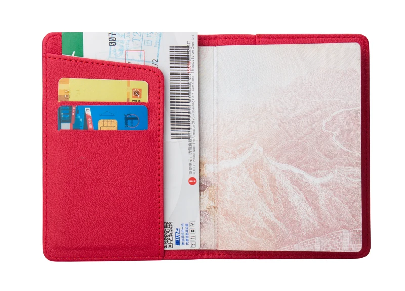 Держатель для паспорта из искусственной кожи с отделением для карт, однотонный простой цветной зажим для путешествий, угловая Обложка для паспорта(на заказ