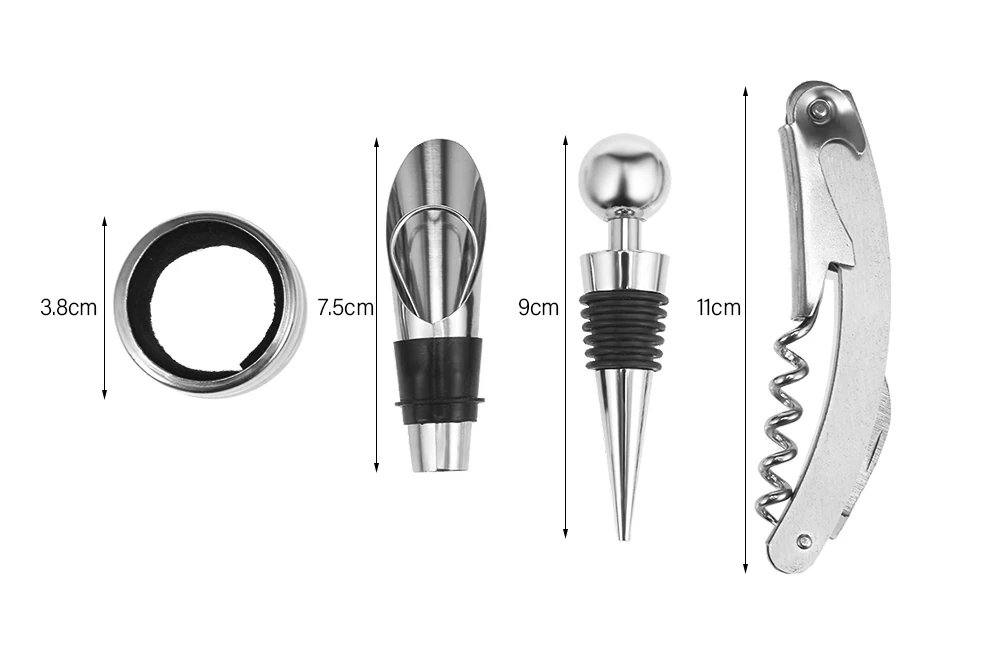 Нержавеющая сталь красное вино набор для открывания бутылок нож для гиппокампа штопор Пробка заливщик кольцо с коробкой кухонный инвентарь для бара аксессуары