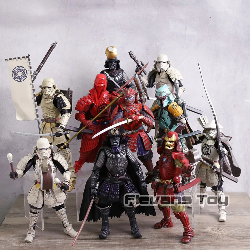 Samurai Star Wars Darth Vader Stormtrooper Boba Fett Spiderman Iron Man PVC Action Figure Collectible Model Toy Samurai Star Wars Darth Vader Stormtrooper Boba Fett Spiderman Iron Man PVC Action Figure Collectible Model Toy