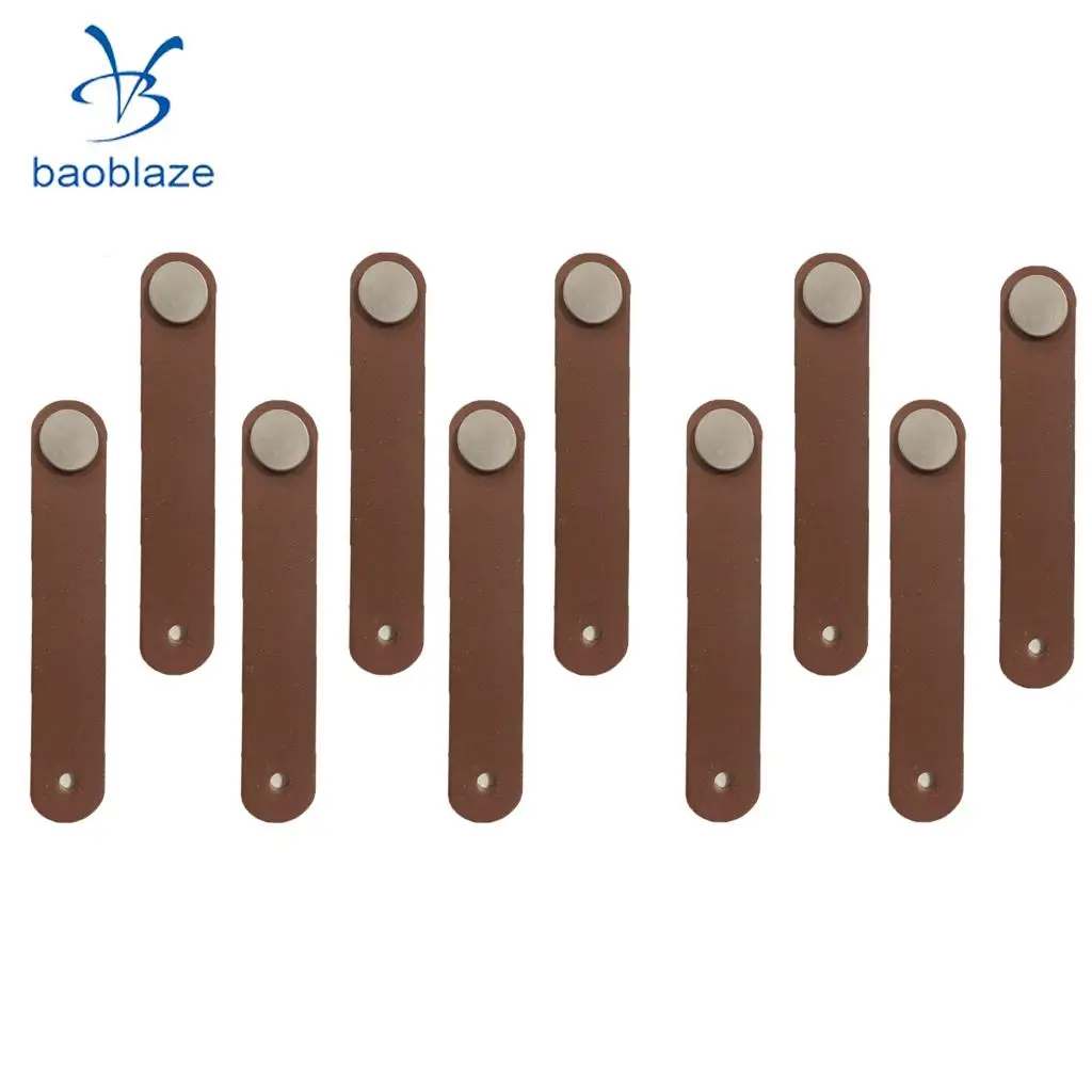 10x Cabinet Handles Handmade Leather Dresser Drawer Knobs Pulls Door Handle Kitchen Pulls Knob