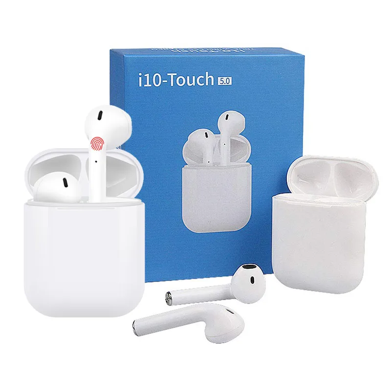 

i10-touch Bluetooth 5.0 Earphones Wireless Headphone Earbuds Touch Control Headsets for Smart Phone
