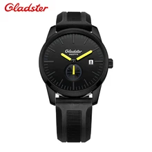 Новый 2016 Gladster Часы Моды для Мужчин Часы Кварцевые Наручные Часы Силиконовый Ремешок Relogio Masculino Аналоговый Дисплей Даты мужские Часы