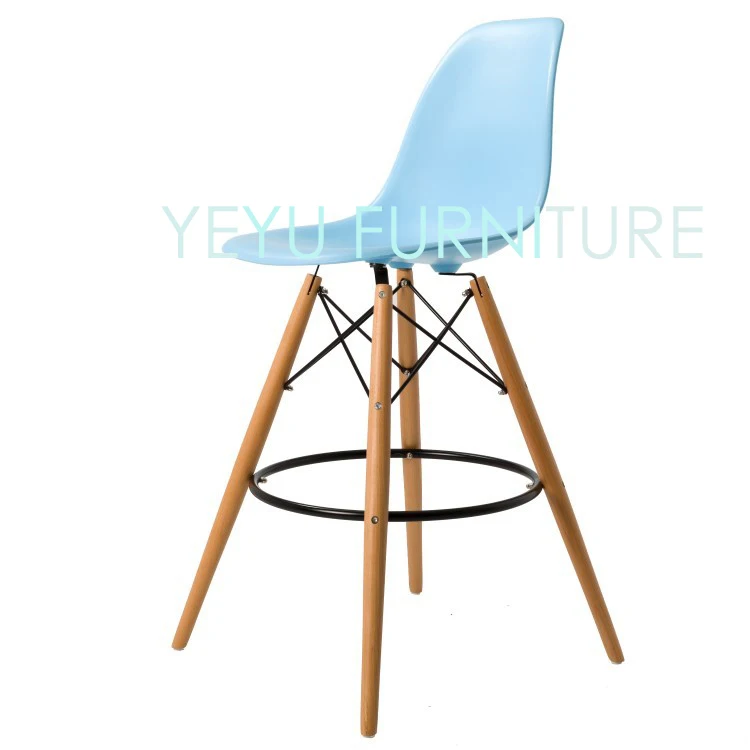 Современный дизайн Лофт барный стул пластиковый кухонный счетчик стул деревянный барный стул Лофт кафе высокий стул высота сиденья 65 см 1 шт