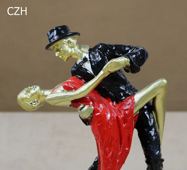 Страстная Танго Танцующая фигурка влюбленных ручной работы из смолы Pas De Deux статуя танцоров сувенир подарок ремесло орнамент аксессуары