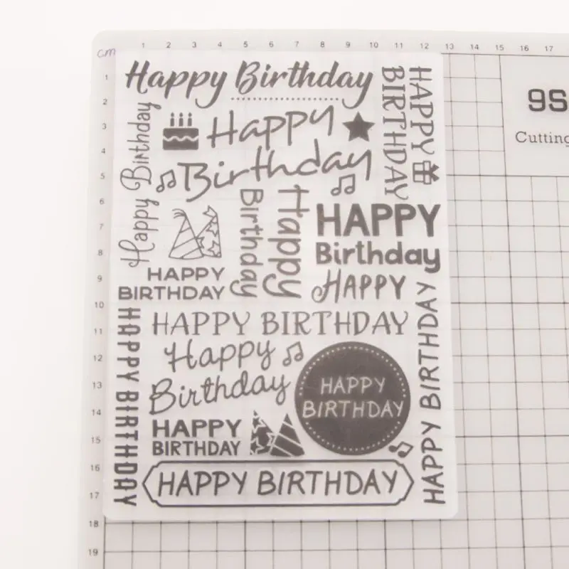 Пластиковый с тиснением папка шаблон DIY альбом для скрапбукинга декор с помощью открыток ремесла с днем рождения JUL-8
