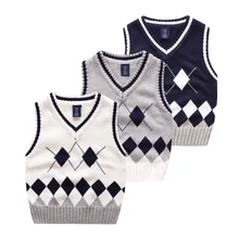 Распродажа; вязаный свитер для маленьких мальчиков и девочек; Детский свитер; жилет; детская одежда для детей 2-10 лет; хлопковый жилет без рукавов