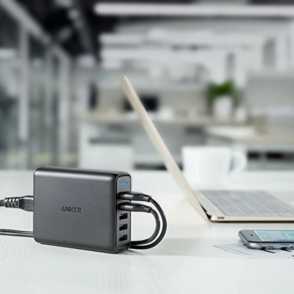 Anker carga rápida 3,0 63W 5-Puerto US/UK/UE USB pared cargador PowerIQ PowerPort velocidad 5 para iPhone iPad LG Nexus HTC y más - 6