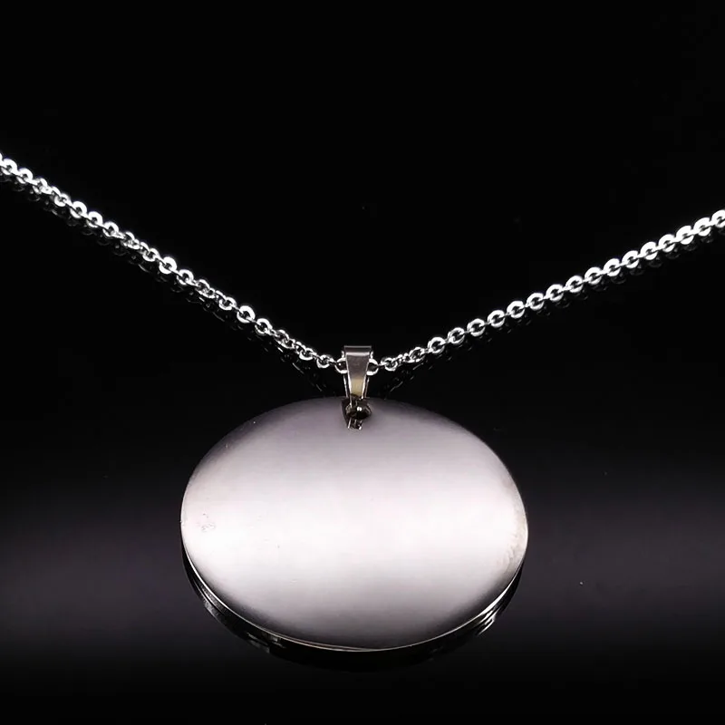 Испанские ожерелья и подвески из нержавеющей стали для женщин серебряного цвета ожерелья ювелирные изделия подарок ожерелье mujer N18055