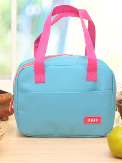 Новая роскошная брендовая сумка для ланча для женщин, для детей, для мужчин, Оксфорд охлаждающий сумка тоут для ланча, водонепроницаемая изоляционная упаковка, термическая сумка для еды-15 - Цвет: sky blue