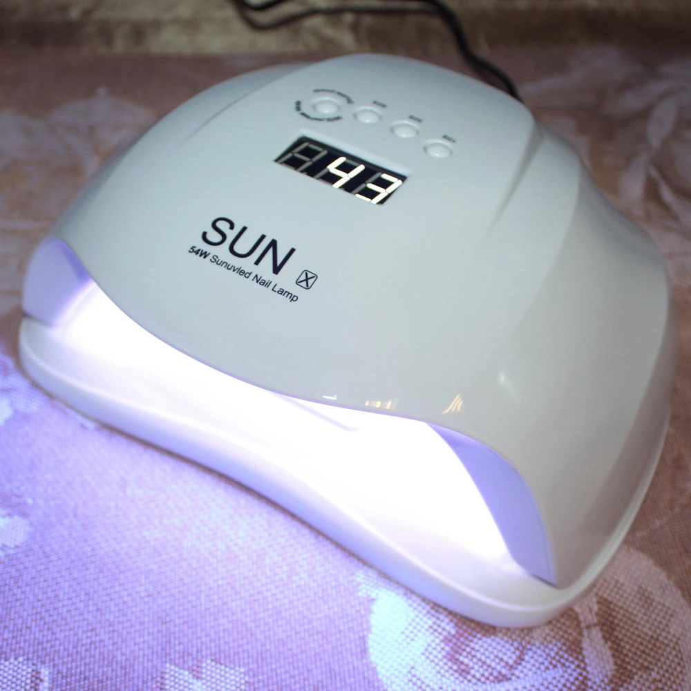 Модернизированная ультрафиолетовая лампа SUNX 54 W Светодиодная для ногтей с двумя