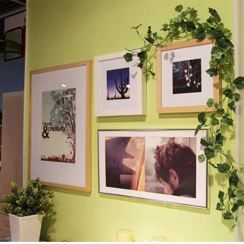 

WHISM 1PCS 2m Artificial Ivy Leaf Green Plants Wall Hanging Garland Plants Vine Fake Foliage Home Christmas Wedding Party Decor