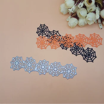 

Halloween Spider Web Lace Border Edge Metal cutting dies DIY Die Cut Stencil Decorative Scrapbooking Craft Card stencils
