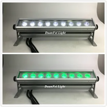 

4 unites led color lights outdoor wall wash led bar 9pcs 10watt 4in1 rgbw led light bar