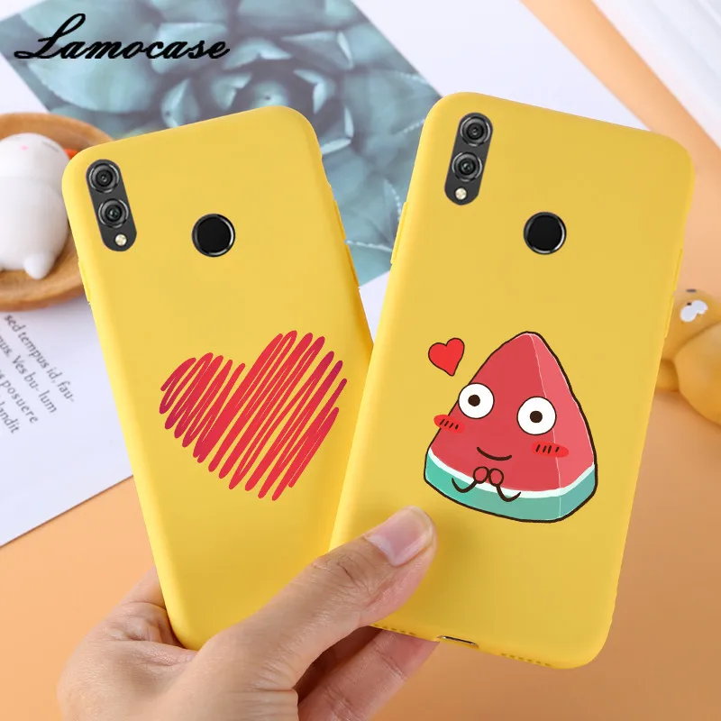 For Huawei Honor 8X Case Full Protection Soft Silicone Matte Cover Honor 8X Max Honor8X Phone Case Funny Cartoon Animals Print