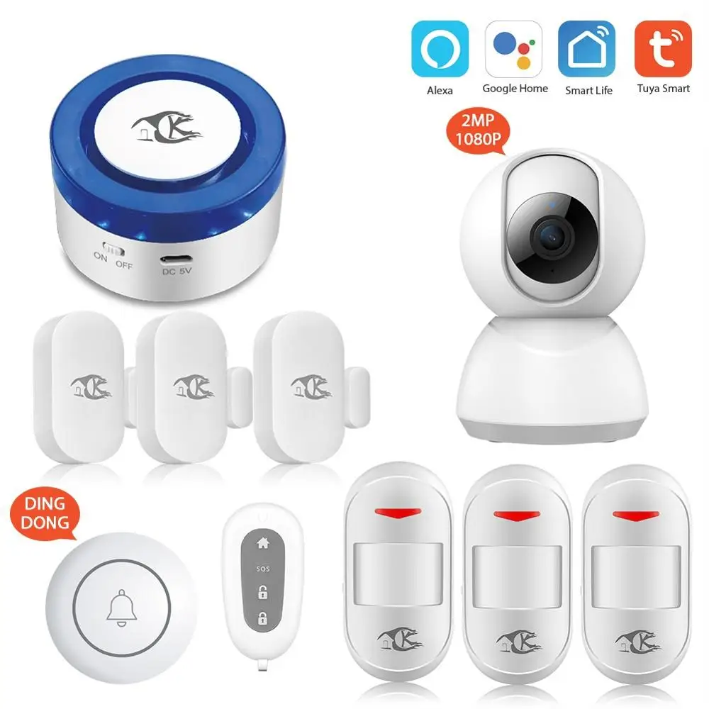 Tuya Smart Smart home security wifi alarm siren for smart life free APP compatible motion sensor detector Tuya Smart Smart home security wifi alarm siren for smart life free APP compatible motion sensor detector