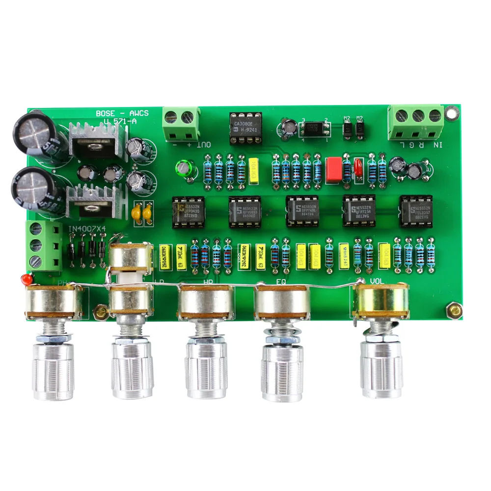 Placa de Filtro Ghxamp Subwoofer Preamplificador Baixa Passagem Awcs Dinâmica Equalização 5.1 Sub Amplificador Single-ended Saída Tl072 Tom - Image 5