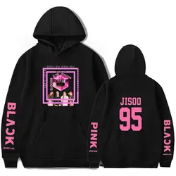Bts harajuku толстовки Blackpink kpop Негабаритных Толстовки Кофты для женщин член Jisoo 95 черный, розовый хип хоп одежда плюс размеры