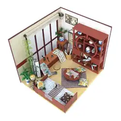 DIY деревянный кукольный дом ручная работа модель здания детская головоломка-пазл игрушка подарок на день рождения деревянная ручная