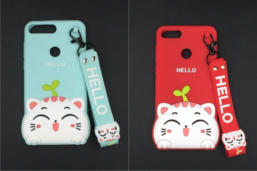 cute 3D Cartoon Hello Luna Cat Soft silicone Cover Case