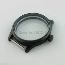 44 мм часы португальский классический черный PVD чехол SS Калибр ETA 6498 6497 eat movement 16