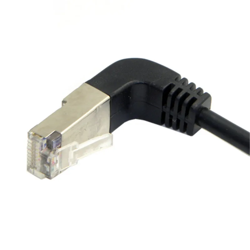 90 градусов вниз угловой 8P8C FTP STP UTP Cat 5e Lan Ethernet сетевой Соединительный кабель 50