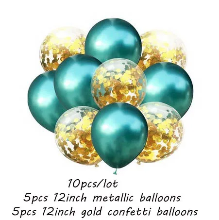 15 шт Смешанные 12 дюймовые металлические латексные игрушечные шары Золотой воздушный шар "Конфетти" шары на день рождения Декорации на свадьбу, вечеринку детский шар для душа - Цвет: style12 10PC balloon