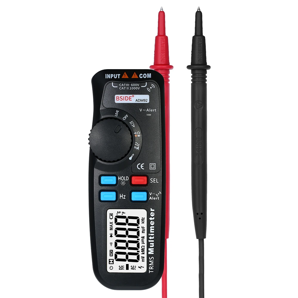 Digital LCD Multimeter 6000 Counts Mini Multi Meter Voltmeter Ohmmeter