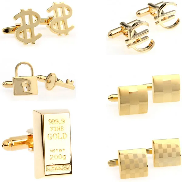 

Fashion Gold Laser Dollar Cufflink Cuff Link 1 Pair Big Promotion