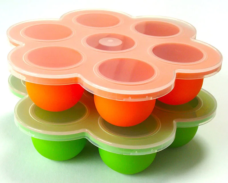 Силиконовая форма для льда с крышкой 1 шт. 7 отверстий|molde silicone|mold baby siliconemold silicone mold