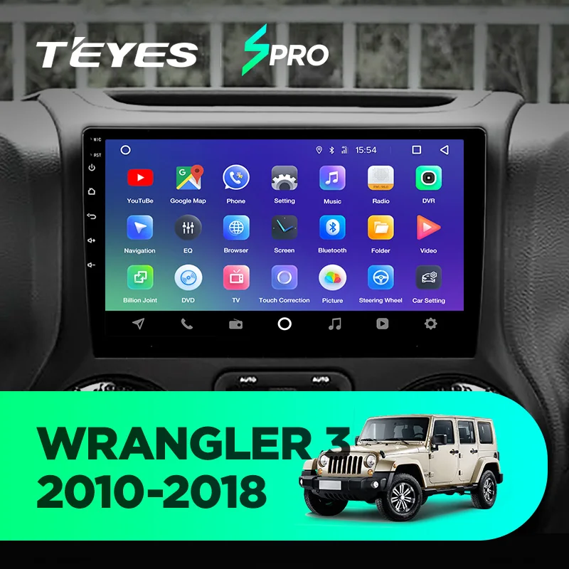 TEYES SPRO Штатная магнитола для Джип Вранглер 3 Jeep Wrangler 3 JK 2010 2012 Android 8.1, до 8-ЯДЕР, до 4+ 64ГБ 32EQ+ DSP 2DIN автомагнитола 2 DIN DVD GPS мультимедиа автомобиля головное устройство