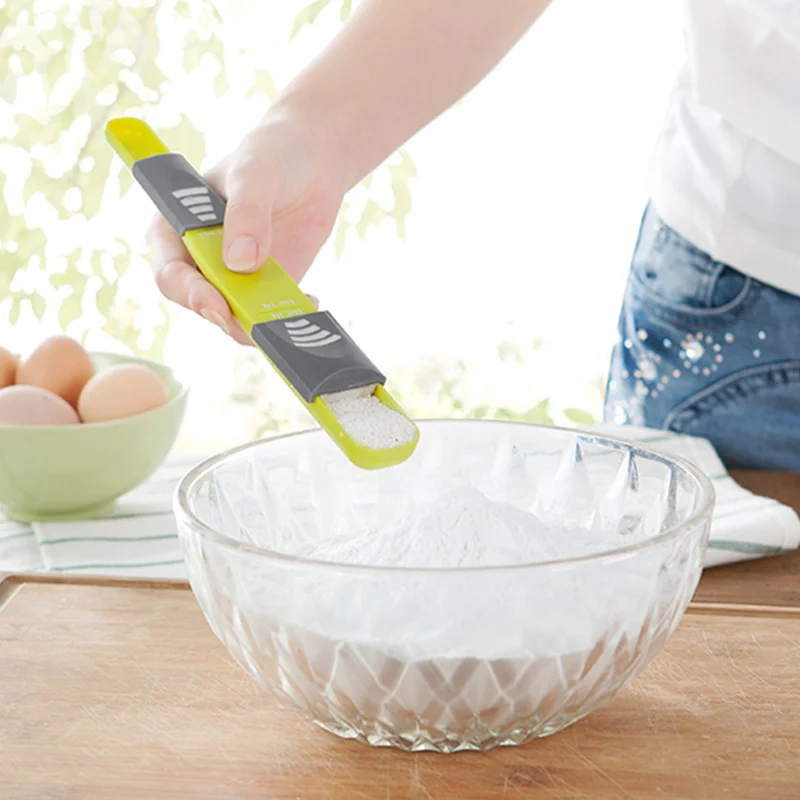LIYIMENG Measure Cup Double End Nine Stalls Adjustable Scale Measuring Spoons Metering Spoon Baking Tool Kitchen Scales Accessories7