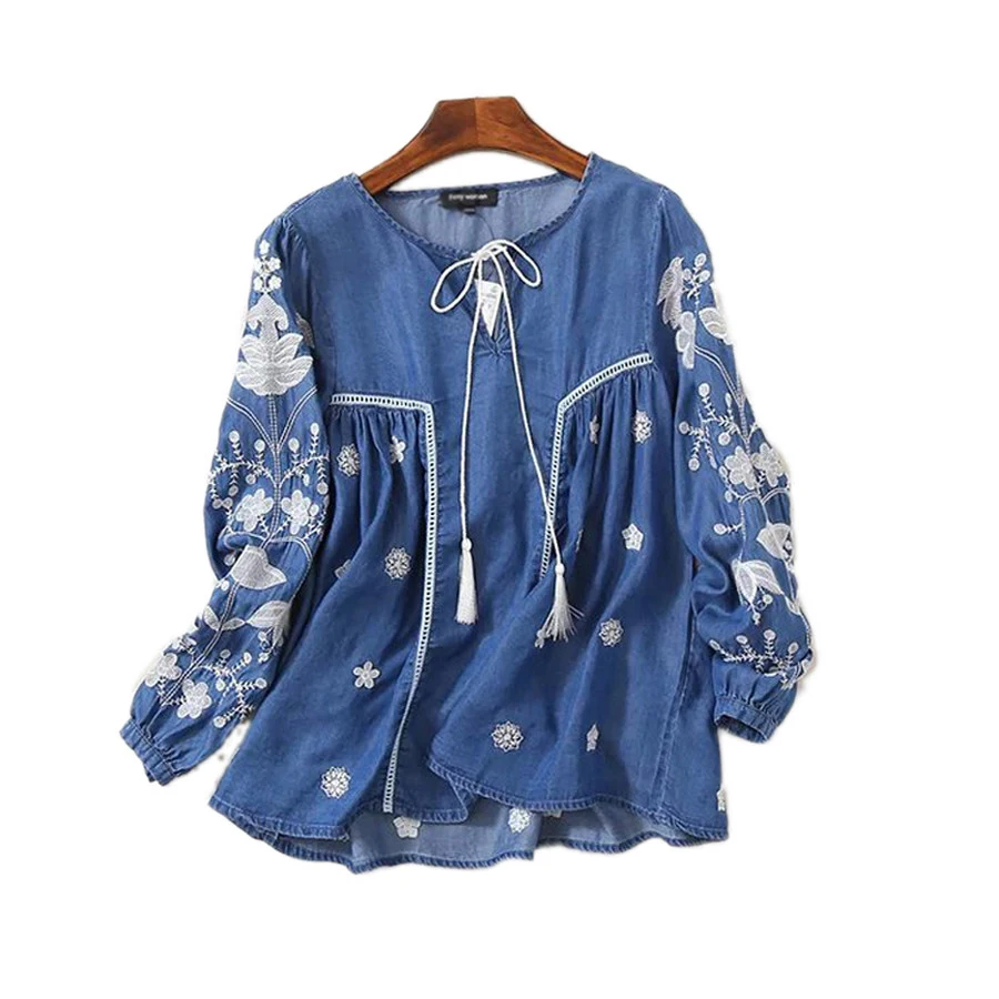 women's denim blouses