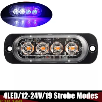 

4LED Truck Light Flashing Recovery Strobe Car Emergency Light Grill Breakdown Side Marker Light Triler Lights