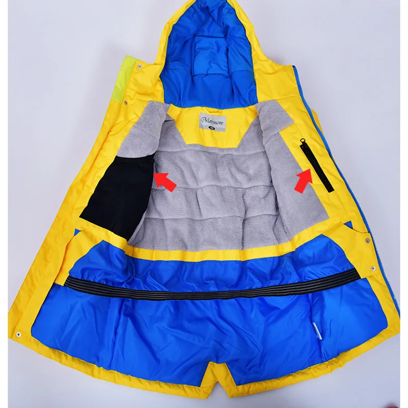 Marsnow/110-160; теплая куртка для катания на лыжах; Водонепроницаемая дышащая детская одежда; Утепленная зимняя куртка для мальчиков и девочек