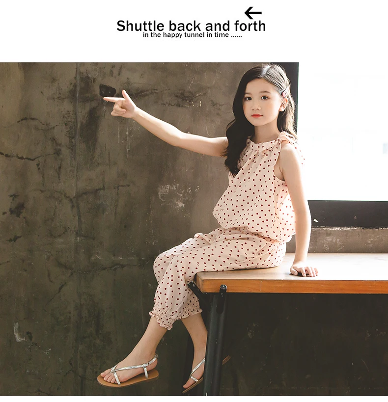 2019 Summer Polka Dot Girls Clothes Set_02
