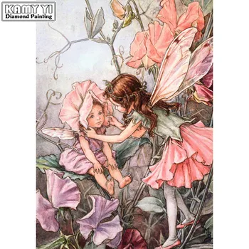 

Full Square/Round Drill 5D DIY Diamond Flowers and elf 3D Embroidery Cross Stitch Mosaic Rhinestone Decor HYY