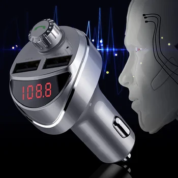 

Bluetooth Car Charger MP3 Player Hand-free Phone Call Bluetooth Car Kit Audio Player Dual USB Charger FM Transmitter 5