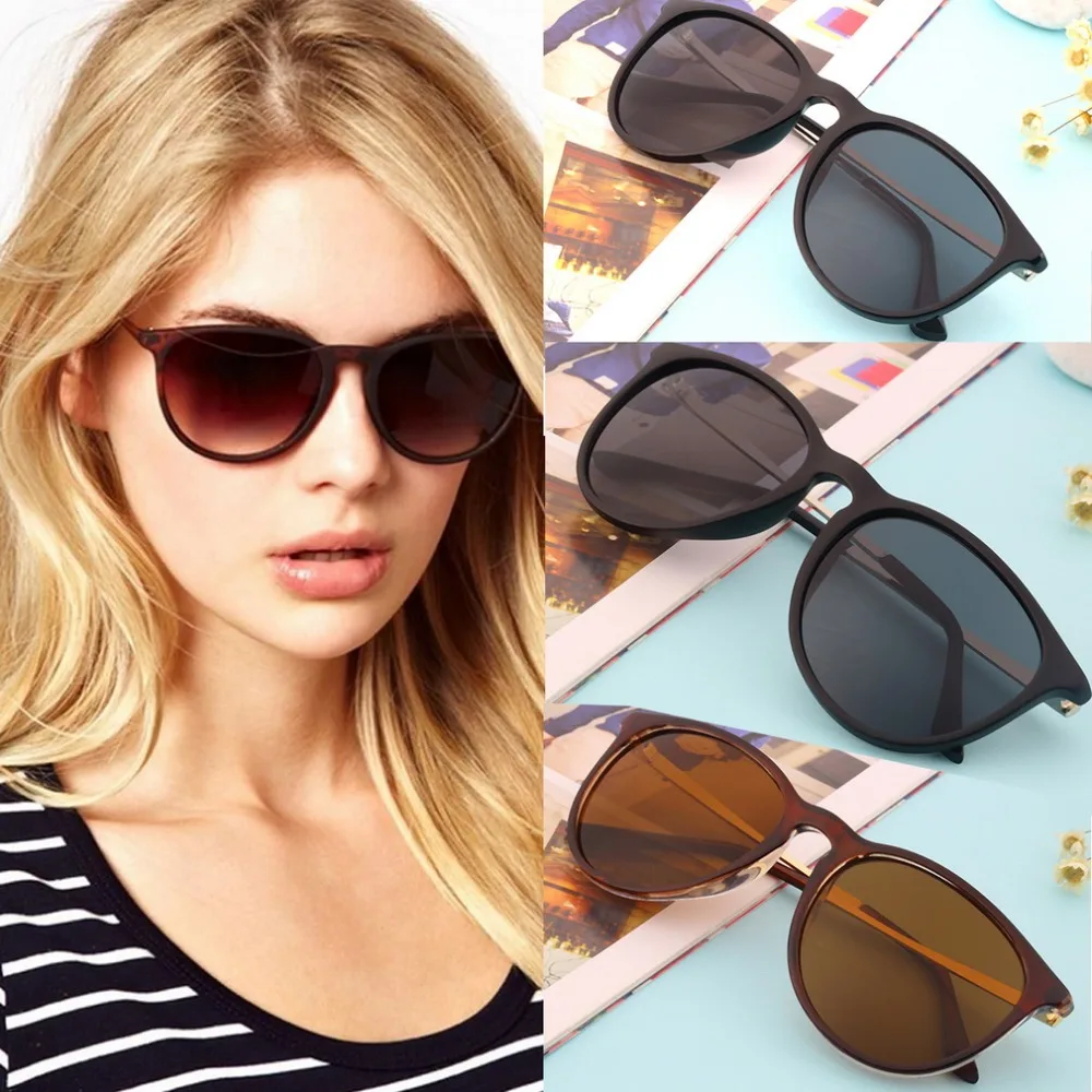 Womens Mens Retro Vintage Cat Eye Round Glasses Metal Frame Unisex Sunglasses