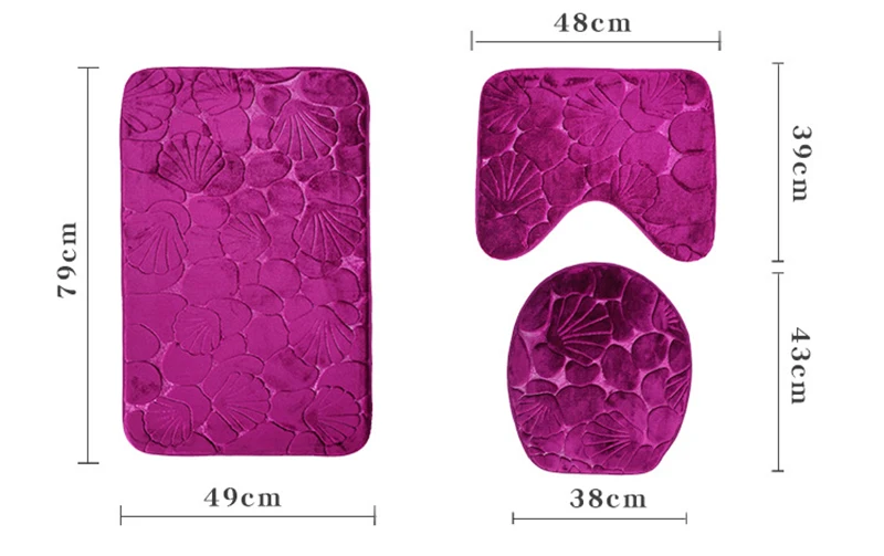 Zeegle Набор ковриков для ванной комнаты, коврики для туалета, фланелевые противоскользящие ковры для душа, Набор домашних ковриков для туалета, крышки для душевой комнаты, коврики для пола