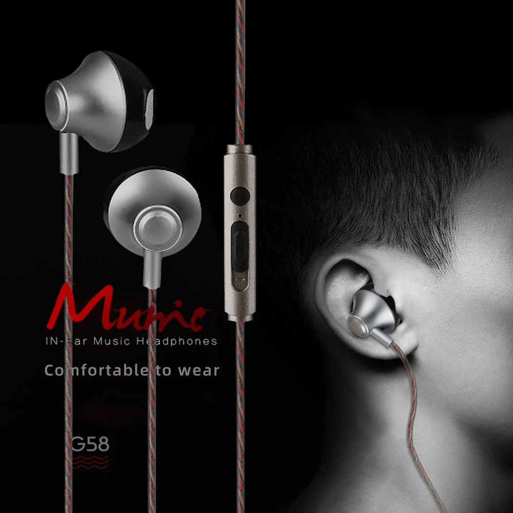 

G85 In Ear Wired 3.5mm Earphone Earbuds Music Headphone with Microphone Super Bass Wired Headset Hifi Earbuds For phone PC