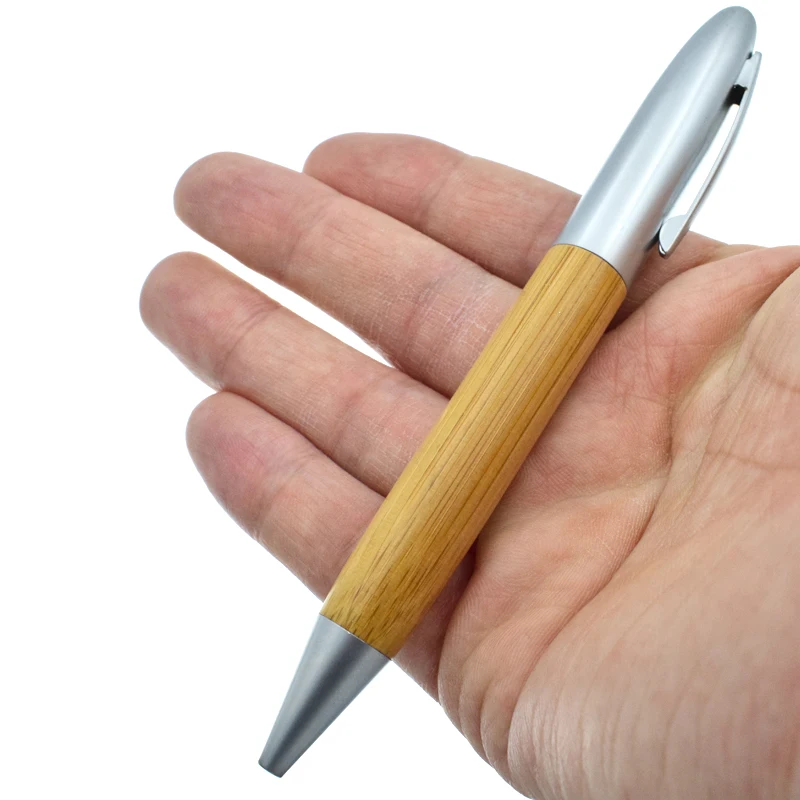 Pen Bamboo Mini Ballpoint Pens Wooden School Articles 0.5 mm Black Ink School Materials Wood Writing Stationary Joy Corner