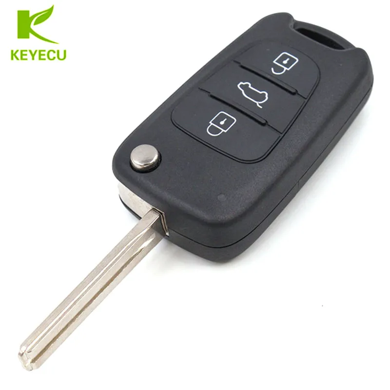 Запасная флип кнопка KEYECU для Hyundai I20 433 2009 2012 МГц с чипом ID46|Ключ от авто| |